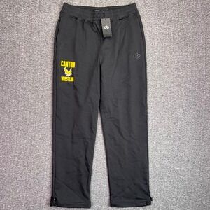 Rudis Luxe Terry Sweatpants Mens M Black Canton Wrestling Joggers Gym Wear NEW